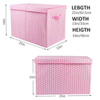 Mayniu Large Toy Storage Box Chest for Girls Kids, Sturdy Toy Box Bin Organizer Baskets with Lid for Living Room, Nursery, Cl