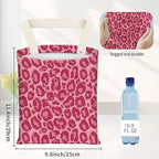 Car Garbage Can, Seat Back Hanging Cute Car Trash Can Bag, Car Organizer and Storage Bag for Travelling, Outdoor Cute Pink Leopard