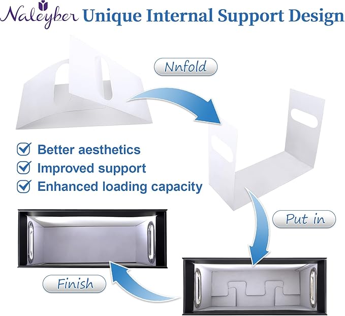 File Organizer Box with Lid & Handle, Thickened Cardboard Hanging File Folder Storage Boxes for Letter Size, Portable Filing 