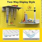 BlissBox 8-Pack Large Display Shelves for Wall Compatible with Lego Building Bricks, 11.3x6.3inch Dual-Sided 36x20 Studs for 