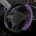 Road Comforts Leather Steering Wheel Cover - Made with PVC Leather - Anti-Slip, Universal Fit 14 1/2 inches to 15 inches - Pu