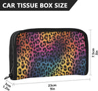 Car Tissue Holder Car Visor Organizer Tissue Box Holder for Car Sun Visor Organizer with Car Vehicle Accessories Essentials Interior for Women Men Gradient Leopard Print