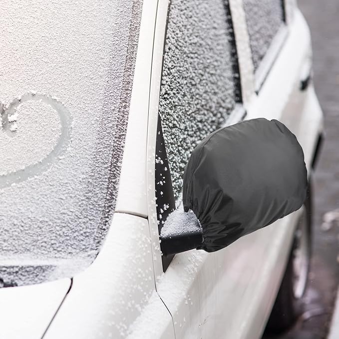 Frienda 6 Pieces Waterproof Side Mirror Covers Auto Rearview Protection Cover Exterior Rear View Accessories Car Mirror Accessories with Drawstrings for Car Vehicle Winter