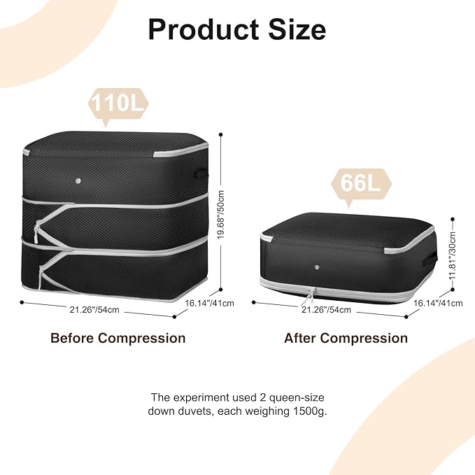 Comforter Storage Bag - Large Capacity Blanket Storage Bags 3-Layer Ultra Space Saving Self Compression Organizer, Washable C