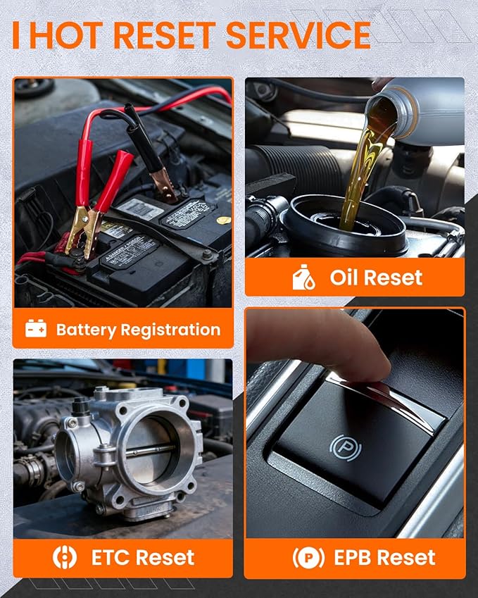 ANCEL BM500 OBD2 Scanner for BMW & MINI, Simplified Battery Registration, EPB, Oil, Throttle, PCM Resets, I/M Readiness, Full