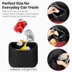 1797 Car Trash Can for Back Seat, Automotive Garbage Bin Clip on Front Seat Back, PU Leather with Leakproof Removable Plastic Liner, 0.42 Gallon Capacity for Small Trash