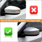Moonlinks Compatible with Nissan Sentra 2013 2014 2015 2016 2017 2018 2019 Side Mirror Cover Replacement,Silver Left Driver & Right Passenger Side Door Rearview Side Mirror Cap Without Turn Signal