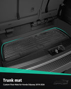 Car Floor Mats for Honda Odyssey: 2018-2026 Cargo Liner, Mini Passenger Van Accessories, All Weather 1st 2nd 3rd Row Rubber Floor Trunk Carpet for Odyssey 2018 2019 2020 2021 2022 2023 2024 2025 2026