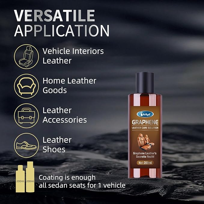 AirTighT Graphene Leather Conditioner and Leather Care,Non-Toxic Will Not Darken Leather,Safe of Leather Apparel, Furniture,S