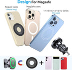 Coolpow for Magsafe Car Mount Charger【100% Stable】15W Magsafe Car Charger Magnetic Phone Holders for Your Car Accessories for Women Men car Phone Holder Wireless Car Charger for iPhone (Carbon Fiber)