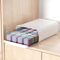 Underwear Organizer Drawer, 24 Cells Plastic Sock Underwear Storage Drawer, Stackable Closet Organizers and Storage Box for B