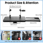 Large Car Steering Wheel Tray Back Seat Headrest Steering Wheel with Phone Holder Desk Food Table for Eating Food Drink and Writing Work, Car Desk Laptop Mount Gifts for Truck Driver(2 in 1)