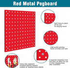 4 Pack Steel Peg Board,Universal 1/8 and 1/4 Pegboard Accessories,Ideal for Garage Tool Storage, Office Organization, Craft R