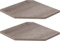 Fun Memories Corner Shelf Wall Mount, Floating Corner Shelves, Set of 2 Corner Wall Shelf Organizer, Rustic Wood Wall Storage