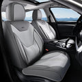 Coverado Car Seat Covers with Lumbar Support, Front Covers for Cars, Universal Automotive Seat Cover, Waterproof, Leather Car