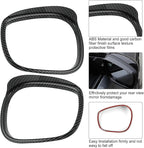 ROCCS Compatible with 2021-2023 Mustang Mach-E Car Rear View Mirror Rain Visor Guard Frame Auto Car Rear Side Mirror Cover Caps Rain Eyebrow Frame Waterproof Eyebrow Frame Accessories(Bright Carbon)
