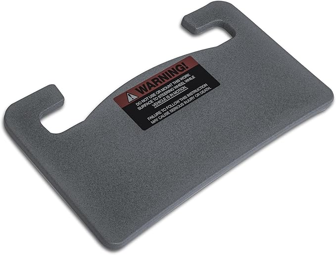 AutoExec AE-WM-GT Wheelmate Car Steering Wheel Tray for Eating on The Go, Writing Space, and Tablet or Laptop Use, Grey