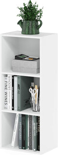 Furinno LUDER Book Shelf, 3-Cube Bookshelf, Bookcase with Open Shelves, 9.3 x 12 x 31.5, Easy Assembly, for Living Room, Bedr