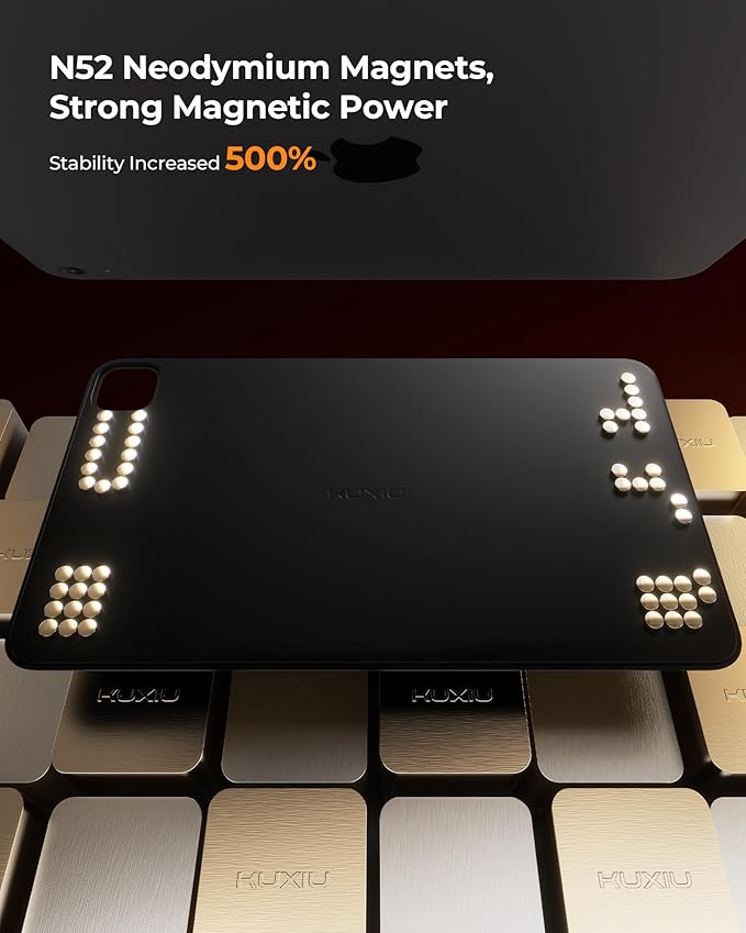 KU XIU Magnetic iPad Holder for Car Headrest,Backseat Tablet Car Mount for iPad Pro/Air 11" M2, Road Trip Essentials for Kids, Tablet Car Holder for iPad Pro 11 1st/2nd/3rd/4th, iPad Air 10.9" 4/5th