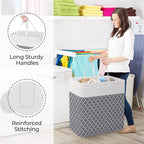 StorageRight Laundry Basket Hamper Large Collapsible Laundry Hamper with Easy Carry Handles，Freestanding Clothes Hampers for 