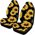 Car Front Seat Covers, Universal Sunflower PrintingCar Seat Protector Seat Cushion Full Cover Fit Most Car,Truck,SUV,Van (Sun