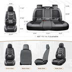 Coverado Car Seat Covers, Front Covers for Cars, Car Seat Cover Front Seats, Automotive Seat Cover, Waterproof, Leather Car S