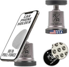 Mob Armor MobNetic Maxx - USA Assembled Magnetic Phone Holder for Car, Magnetic Car Phone Mount, 90-Degree Tilt, 360-Degree Rotation, Aluminum Metal, Compatible with iPhone & Android - Gunmetal