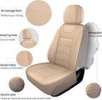 Car Seat Covers, Quilting Leather Seat Covers Full Set, Waterproof Faux Leather Automotive Seat Covers for Cars, Universal Ca