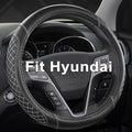 West Llama Customized Auto Car Steering Wheel Cover for Hyundai,Tucson,Sonata,Elantra,Santa Fe,Genesis,Sonata Hybrid,Azera,Ve