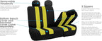 FH Group Car Seat Cover Full Set Striking Striped Car Seat Covers with Front Seat Covers and Rear Split Bench, Universal Fit 