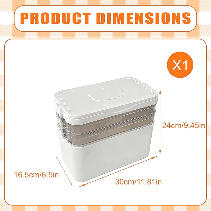 3-Tier Medicine Organizer with Detachable Pill Box, First Aid Kit with Handle, Portable Multipurpose Plastic Medical Box for 