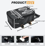 Center Console Cup Holder, Universal Car Armrest Storage Box with Bottle Holder & Tissue Slot & Side Pockets, Car Back Seat T