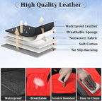 Coverado Car Seat Cover Full Set, Luxury Leather Seat Covers for Front and Rear, Waterproof Seat Covers 5 Seats, Car Seat Pro