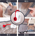 VMstr 18-Pack Vacuum Bags for Travel, Vacuum Seal Compression Bags for Clothing, Carry-On Luggage Space Saver Bags with Plug-