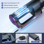 Cordless Handheld Vacuum Cleaner, 18000Pa 2 in 1 Car Vacuum Cleaner&Air Duster, 130W Brushless Motor with 7800mAh Battery, LE