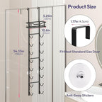 SWTYMIKI Over The Door Towel Rack - 9 Tier Towel Racks for Bathroom Wall Mounted, Towel Holder with Shelf, Hanging Rolled Tow