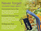 Sturdy Reusable Grocery Bags Foldable and Washable - Made From RipStop Nylon Hold 50lbs - Designed in USA Reusable Shopping Bags Inside a Compact Pod with Carry Clip - 10 Pack in Orange