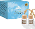 HoogaLife Car Air Freshener Diffuser 2 Pack Hanging Mahogany Teakwood Car Air Freshener for Women 45+ Days Long Lasting Fragr