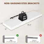 Vivelove 12 Deep Floating Shelves for Wall, 24/36/48/55 Inch Shelves for Room Wall Mounted, 2" Thick Floating Shelf for Livin