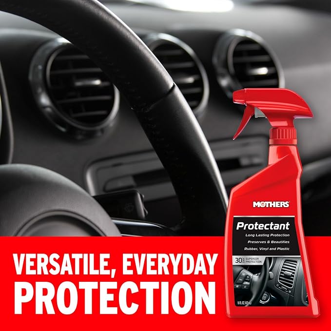 Mothers Protectant, 16 oz. – Long-Lasting UV Protection for Rubber, Vinyl & Plastic, Shields Dash, Trim, Bumpers & Tires from
