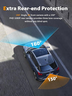 Dash Cam Front and Rear 4K+1080P, Free 64GB Card, Built-in WiFi, Dash Camera for Cars, Car Camera, Dual Dashcams for Cars wit