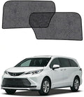 Car Window Shades for Toyota Sienna(2021-2025), 2-Pack Rear Window Sun Shades for Baby – Breathable Mesh, UV & Heat Blocker, Privacy Protection for Camping, Travel, Sleep & Nursing