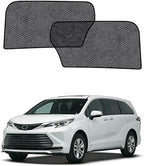 Car Window Shades for Toyota Sienna(2021-2025), 2-Pack Rear Window Sun Shades for Baby – Breathable Mesh, UV & Heat Blocker, Privacy Protection for Camping, Travel, Sleep & Nursing