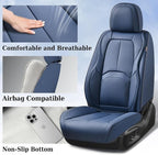 Coverado Seat Covers, Car Seat Covers Front Seats, Premium Nappa Leather Seat Covers for Cars, Waterproof Car Seat Protector 