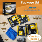 Car Headlight Restoration Kit, 2-Step Headlight Cleaner with Oxidation Removal & Ceramic Coating Wipes, Removes Oxide & Yellowing Restore Clarity, Headlight Polish Restorer Kit