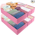 Drawer Organizer Clothes, 16 Pack Dresser Organizer Bins, Foldable Closet Organizers and Storage Fabric Dresser Bins, Shallow