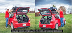 JEGS Rooftop Cargo Carrier for Car Storage - Large Roof Rack Style Carrier - Heavy Duty Weatherproof Storage - Made in USA - 18 Cubic Ft - 110 Lb Capacity - Aero Hard Shell