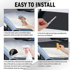 2PCS 59.06X5.91 Inch Car Window Tint Film Kit 5% VLT,Anti-Glare Car Front Windshield Tint Strip with Knife & Scraper,Cuttable Automotive Window Tints Kit Cars Accessories