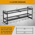Power Tool Organizer - 3 Layer 8 Drill Holder Wall Mount, Storage Rack for Garage Organization, Large Tool Shelf, Gifts for H