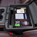 EDBETOS Center Console Organizer Tray Compatible with Chevy Silverado/GMC Sierra Accessories 2014-2018 and Chevy Tahoe Suburban/GMC Yukon 2015-2020 (Full Console w/Bucket Seats ONLY),Red
